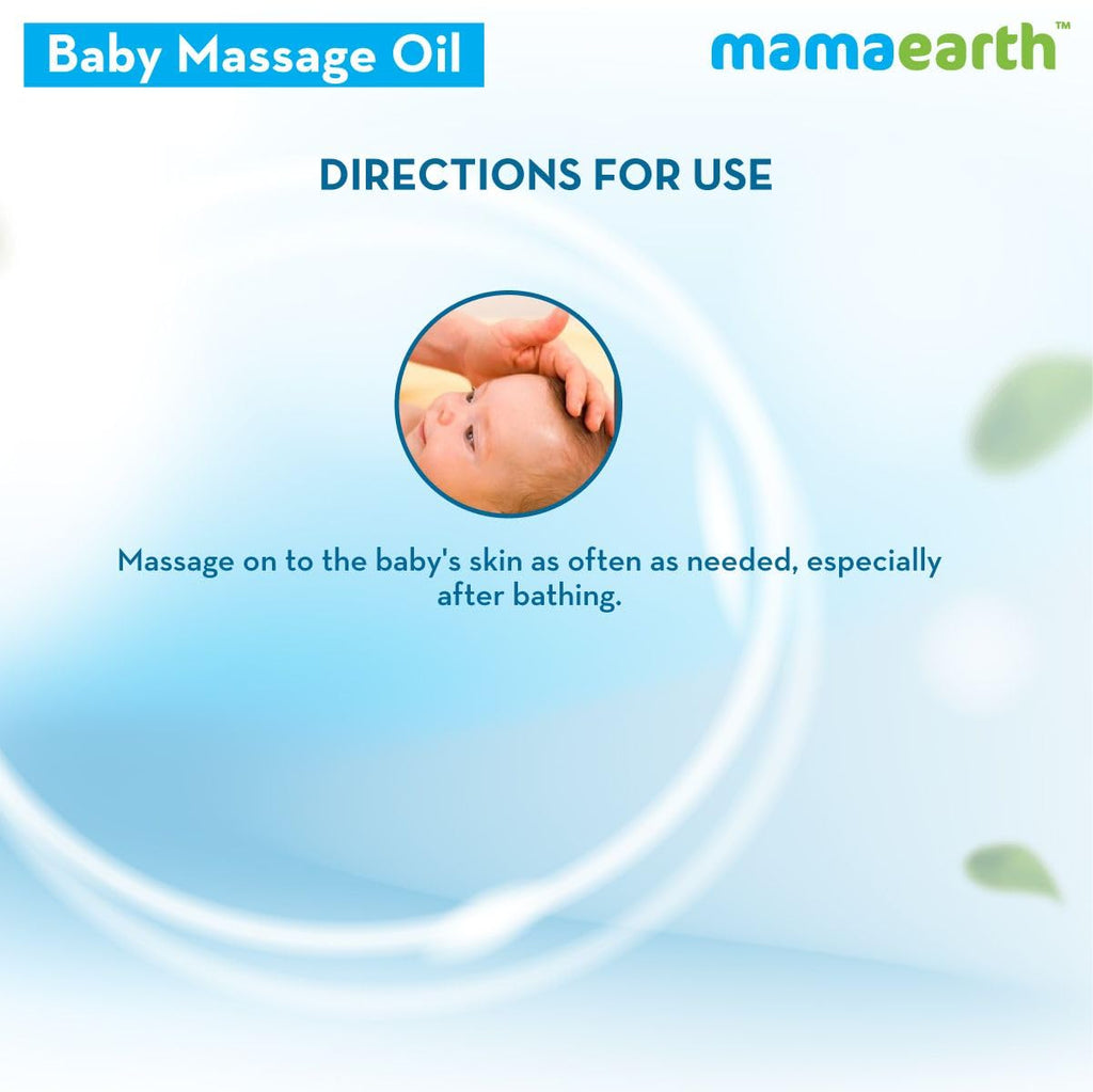Mamaearth Soothing Massage Oil for Babies - 200ml | Infused with Sesame, Almond & Jojoba Oil | Heals Skin & Builds Immunity, Light & Safe, Non-staining Oil
