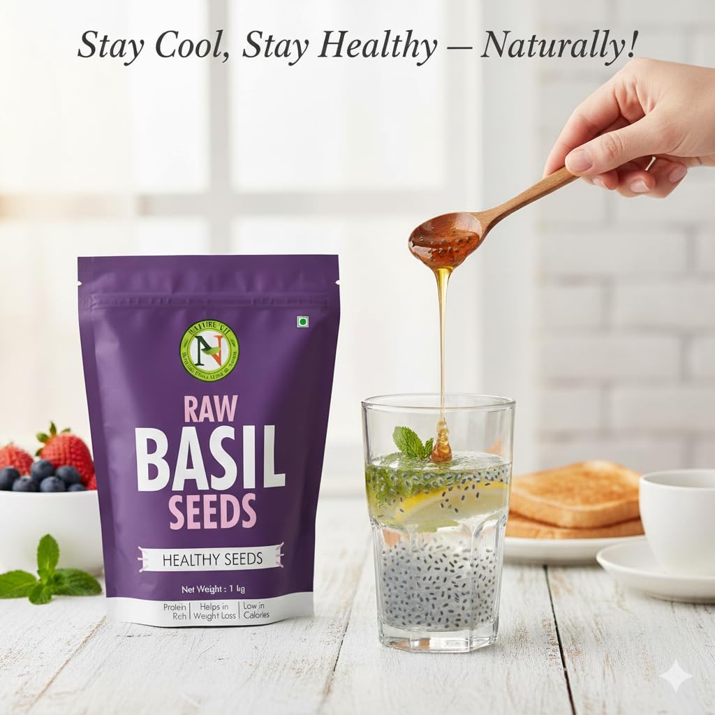 Nature Vit Basil Seeds, 200 G | Tukmaria Beej | Sabja | Falooda | Beat the Heat With Sabza Seeds
