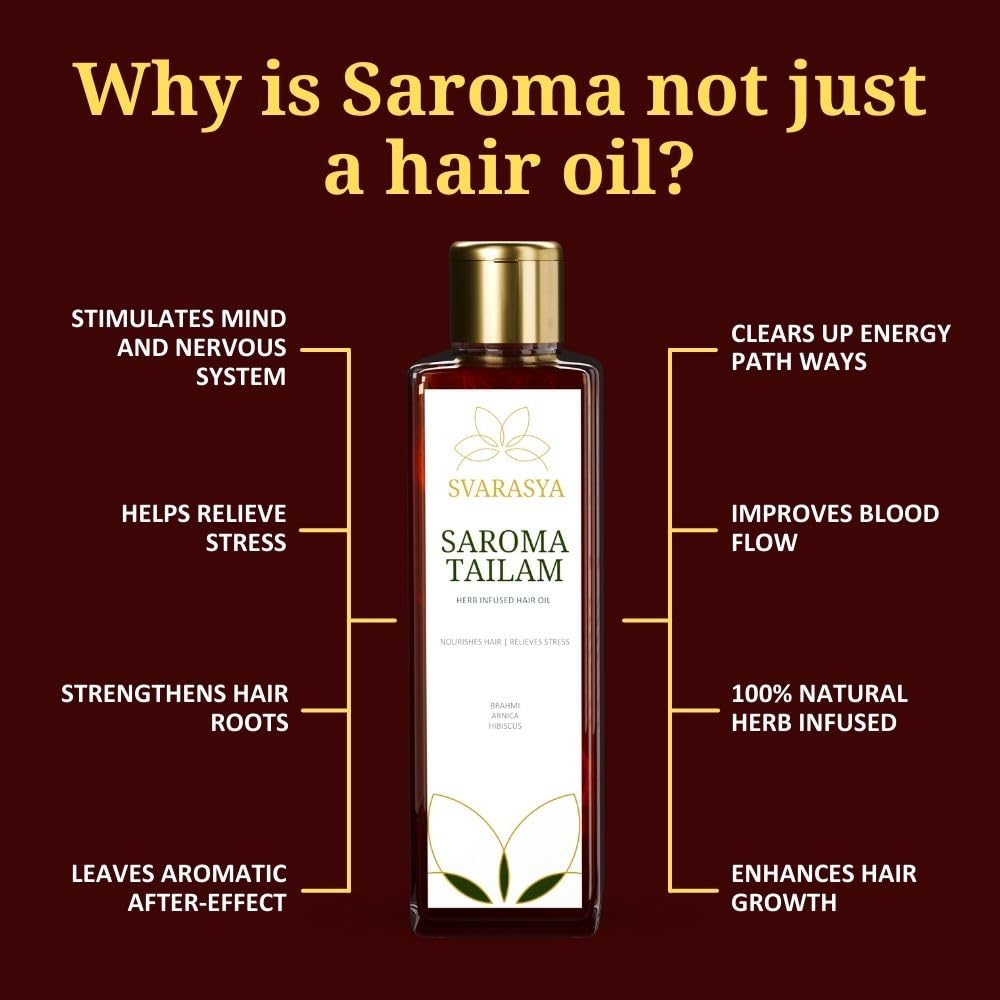 Svarasya Saroma Tailam Herbs Infused Ayurvedic Hair Oil - 100 ml