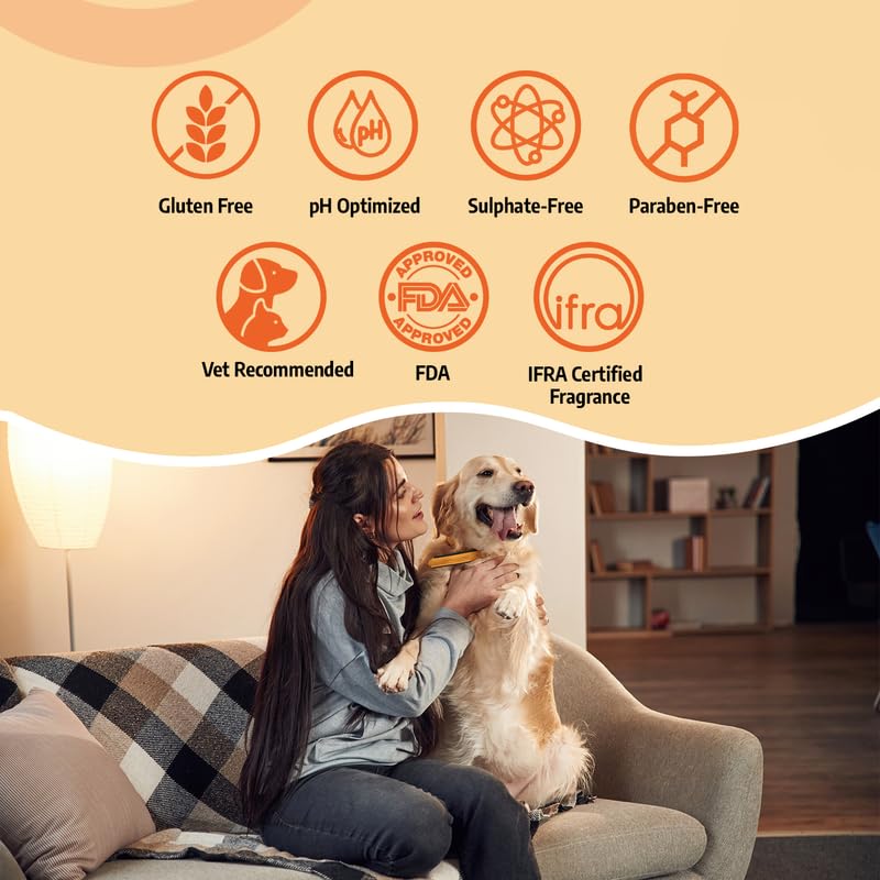 Petterati Tick & Flea Dog Shampoo (400ml) Removes Ticks, Soothes & Conditions - Sulphate & Paraben Free - for Golden Retriever, Labrador, Shih Tzu, German Shepherd