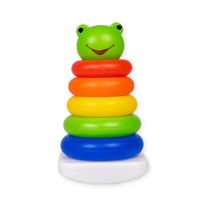Ratna's Junior Frog Stacking Multicolour 5 Rings for Toddlers