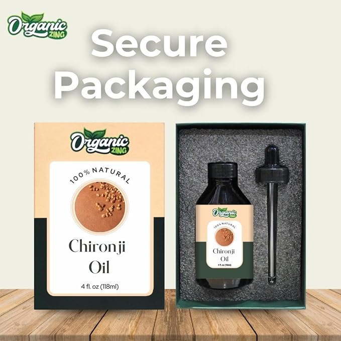 Organic Zing Chironji (Buchanania Lanzan) Oil | Essential Oil for Skincare, Hair Care, & Massage - 118 Ml