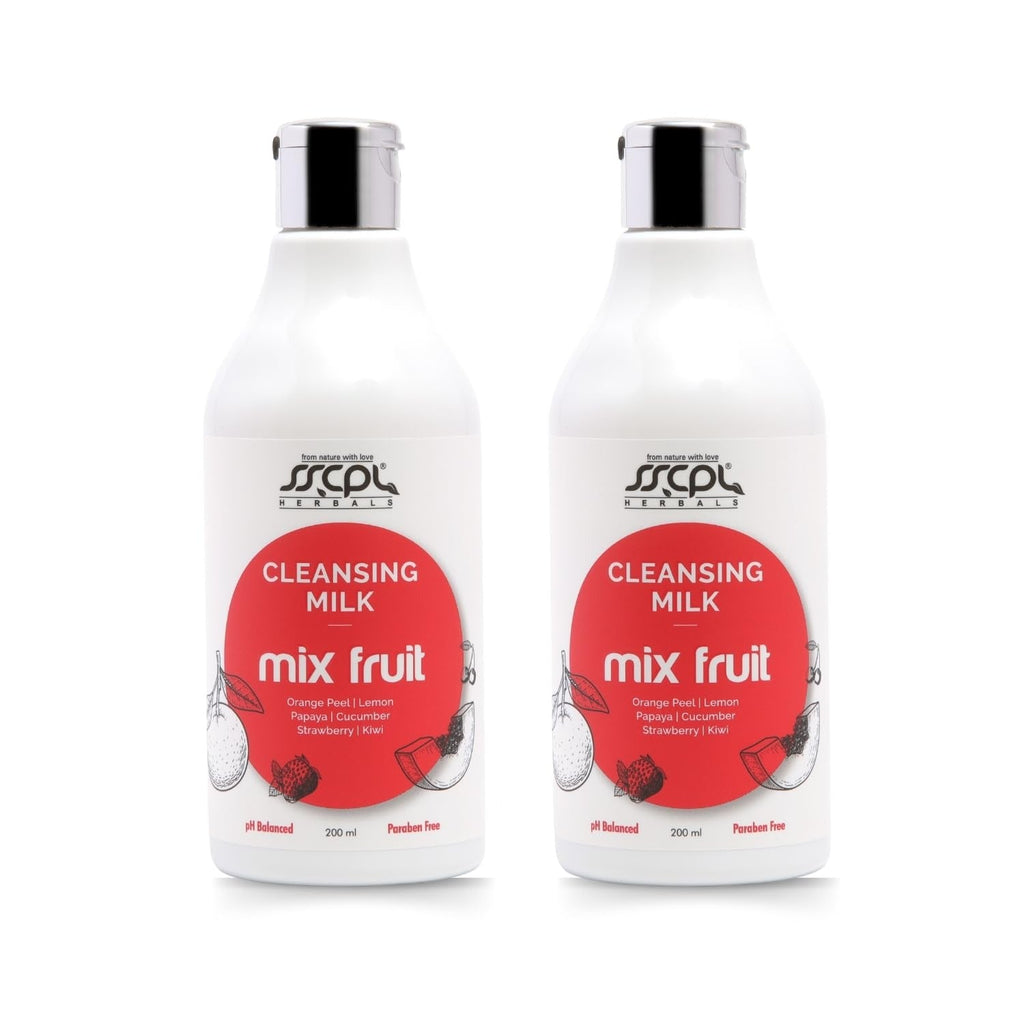 Sscpl Herbals Mix Fruit Cleansing Milk for All Skin Types - 200 gms (Pack of 2)