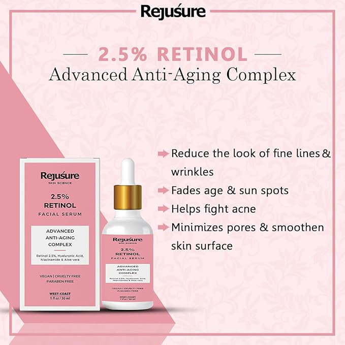 Rejusure 2.5% Retinol Anti-aging Face Serum - 30 Ml