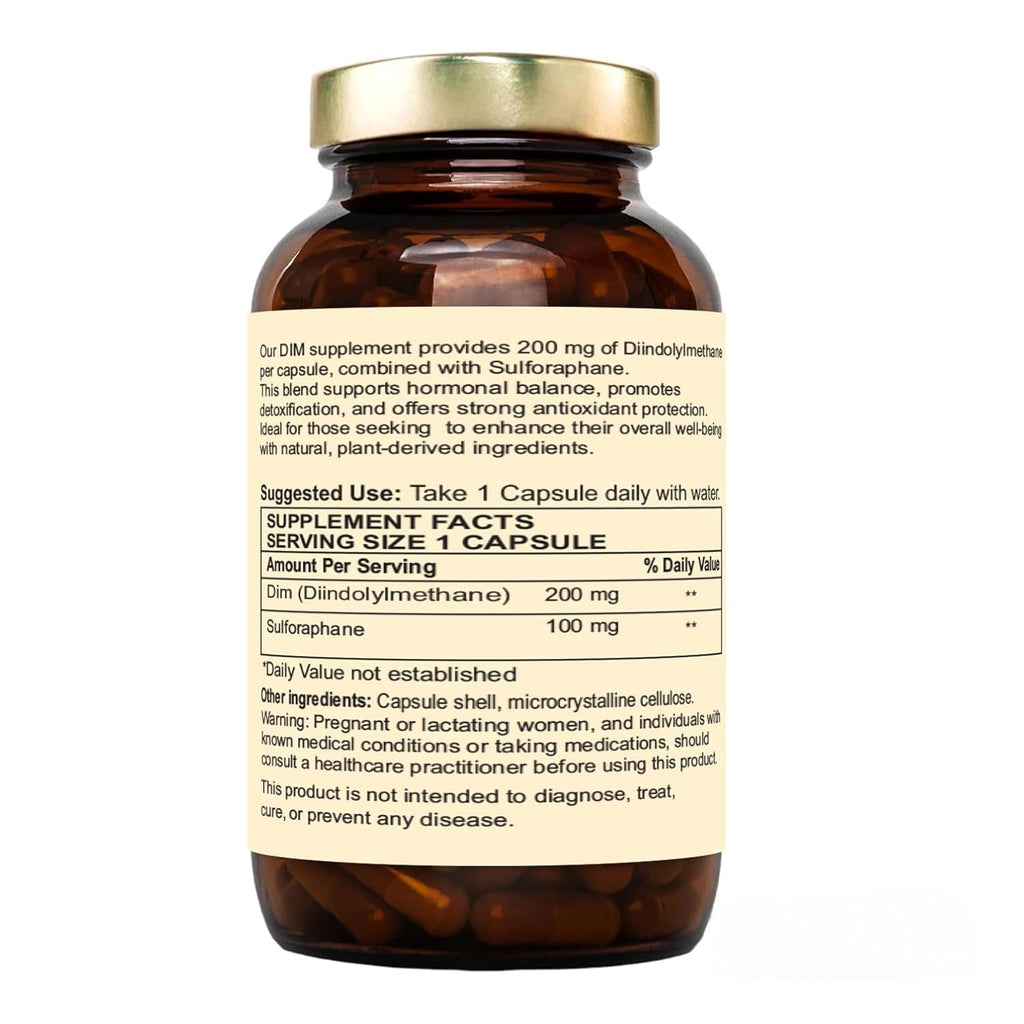 Nutraliebe DIM Supplement 200 mg, 90 Capsules, Hormonal Imbalance Support