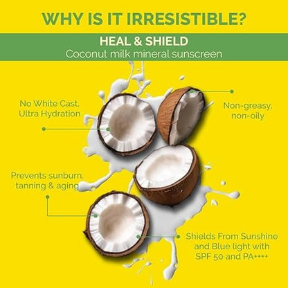 Taupe Natural Coconut Milk Mineral Sunscreen For All Skin Type Broad Spectrum SPF 50 - 100 ml
