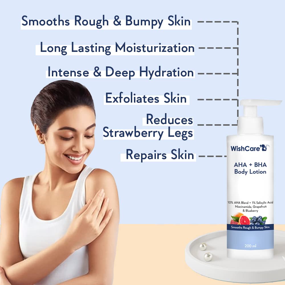 WishCare 10% AHA + 1% BHA Body Lotion - 200 ml