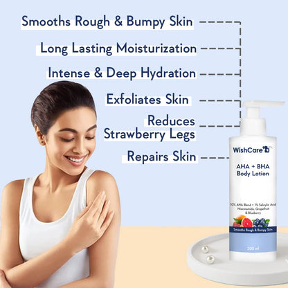 WishCare 10% AHA + 1% BHA Body Lotion - 200 ml