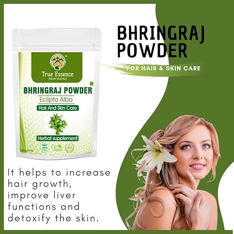 True Essence Research Foundation Natural Bhringraj Powder - 120 gms Each (Pack of 2)