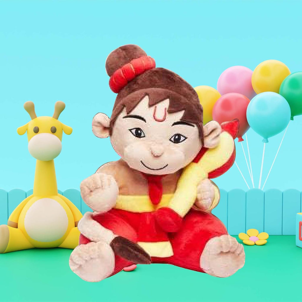 Tickles Baby God Hanuman Soft Stuffed Plush Toy 20 cm Color Red