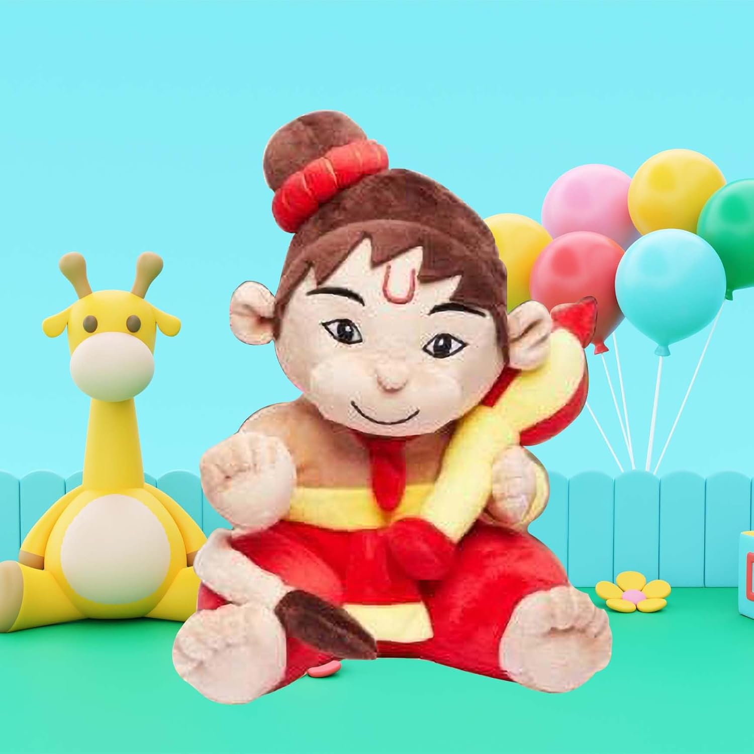 Tickles Baby God Hanuman Soft Stuffed Plush Toy 20 cm Color Red