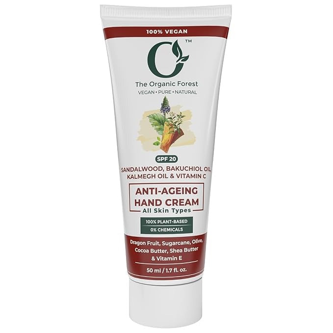 The Organic Forest Plant-Based Anti Aging Hand Cream with SPF Protection - 50 ml