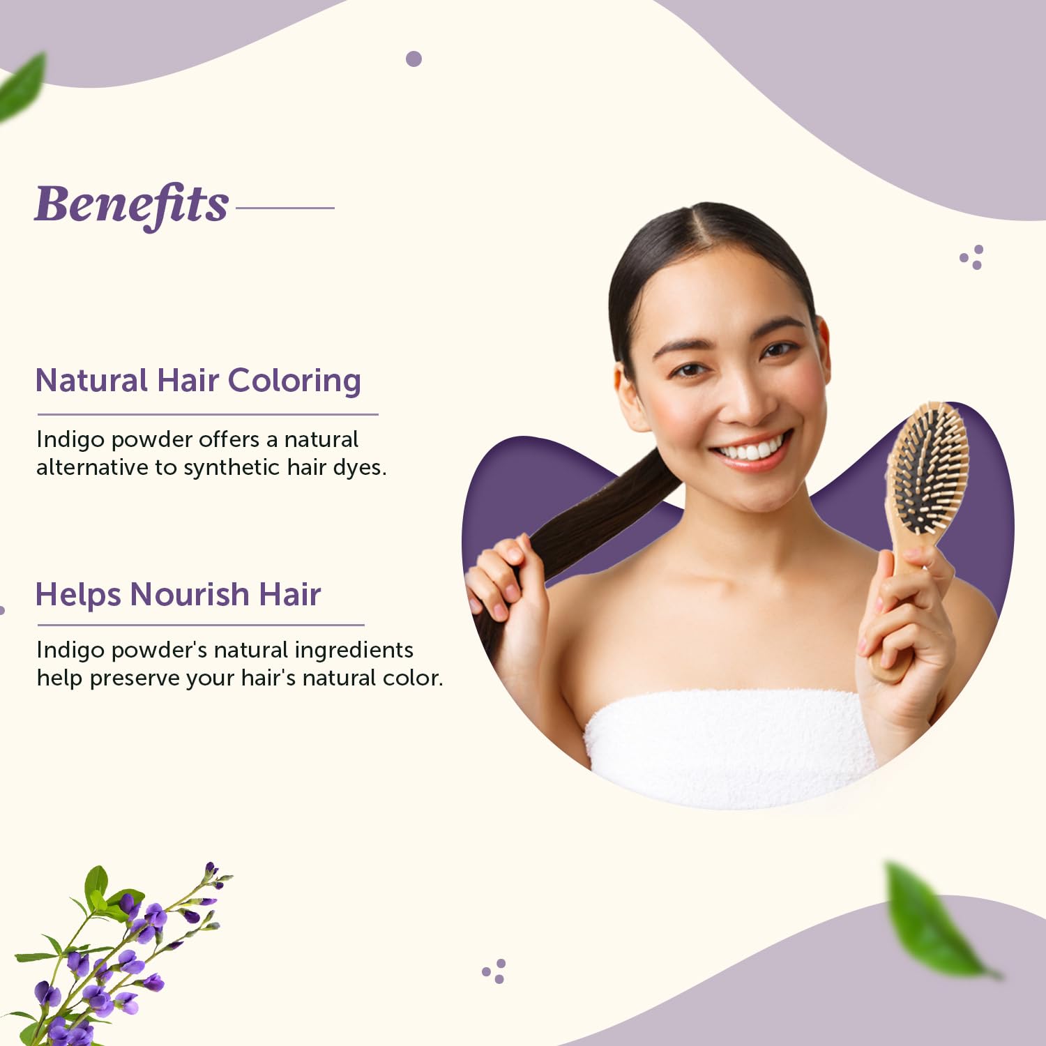 Neuherbs Indigo Powder 100g For Hair Colouring & Hair Growth | Natural Hair Color For Black Hair | 100% Pure & Natural With No Artificial Color or Additives