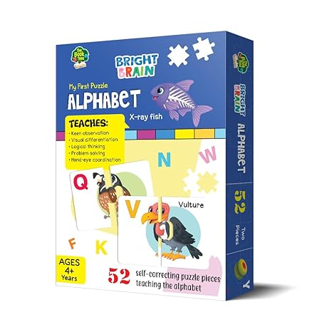 The Book Tree Alphabet Puzzle - 52 Piece Jigsaw Puzzle for Preschoolers ABC and Letters
