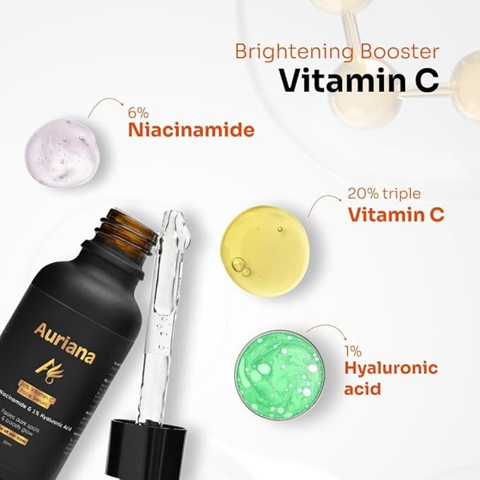 Auriana 20% Vitamin C Skin Brightening & Anti-Dark Spots Face serum - 30 ml