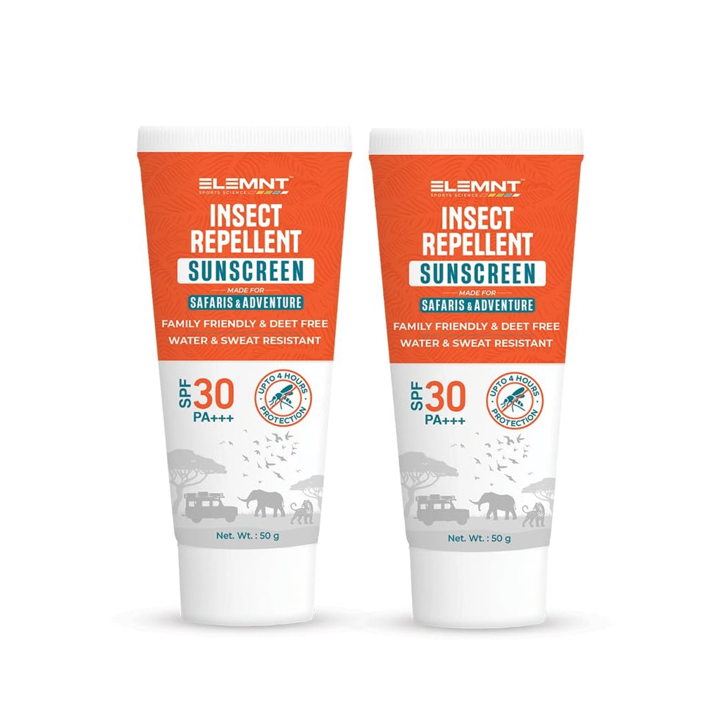 Elemnt Insect Repellent Sunscreen SPF 30 for Safaris & Adventure - 50 gms (Pack of 2)