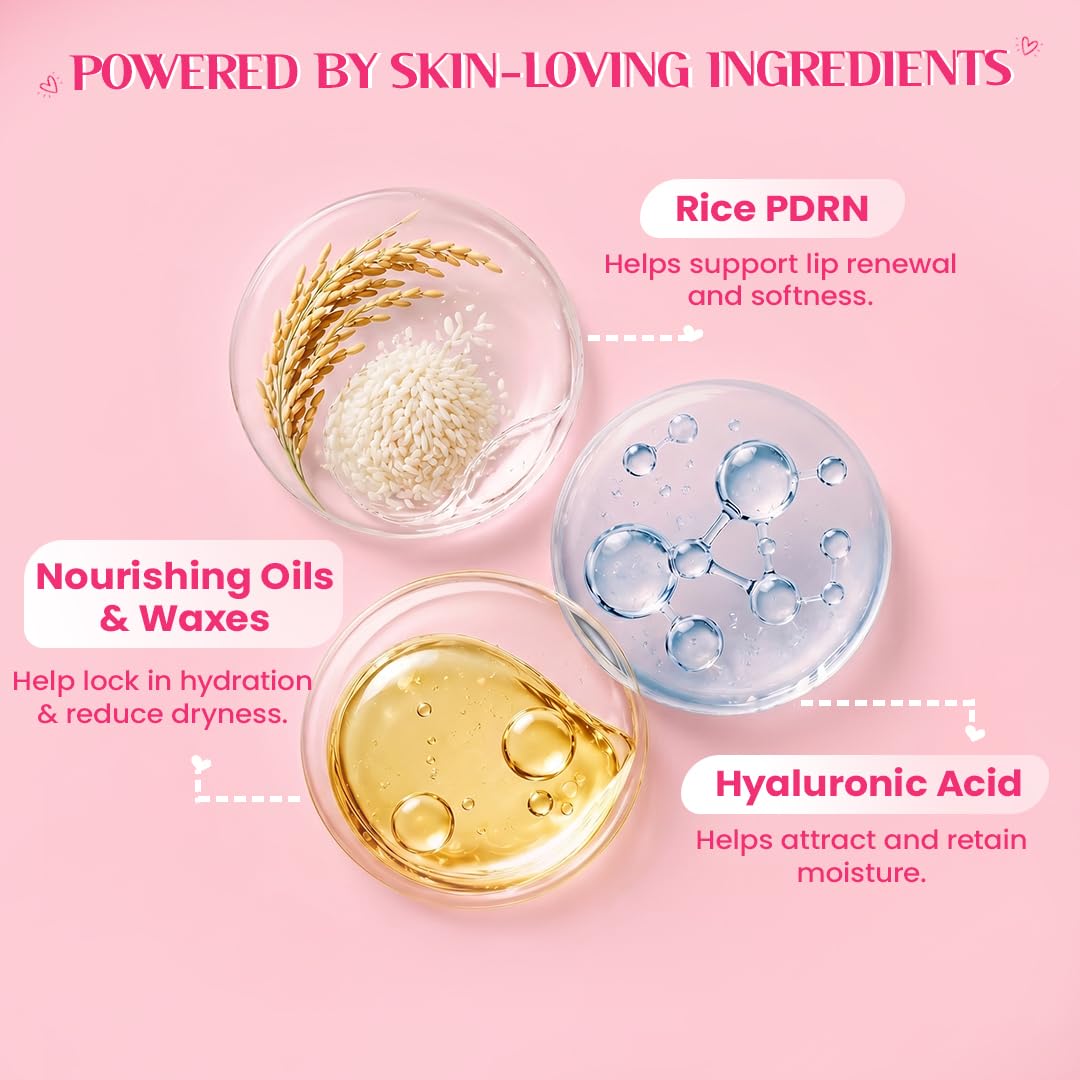 Glamveda Rice PDRN Lip Recovery Mask 3.5g | Overnight Lip Repair Mask with Rice PDRN & Hyaluronic Acid | Deep Hydration & Glossy Lip Treatment for Dry Lips
