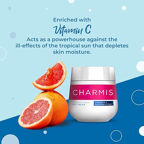 Charmis Daily Nourishing Vitamin C Soft Cream with Saffron Extracts and SPF 30 - 200 ml
