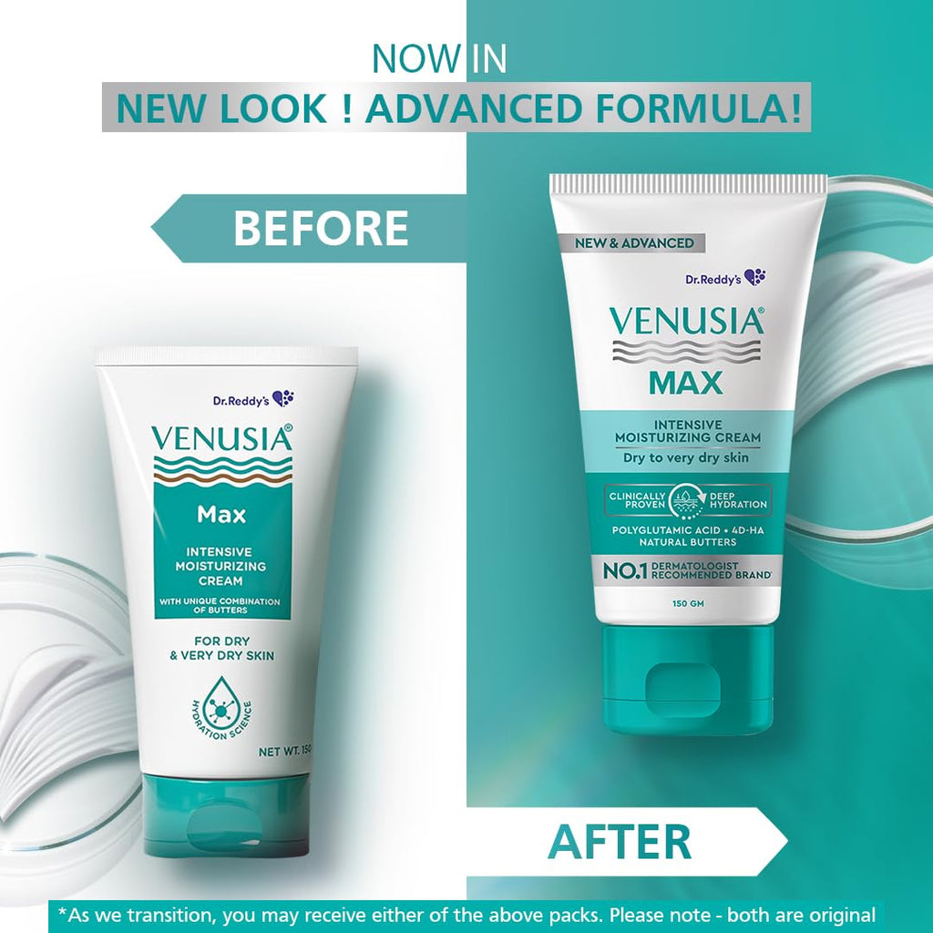 Dr Reddy's Venusia Max Intensive Moisturizing Cream - 150 gms (Pack of 3)