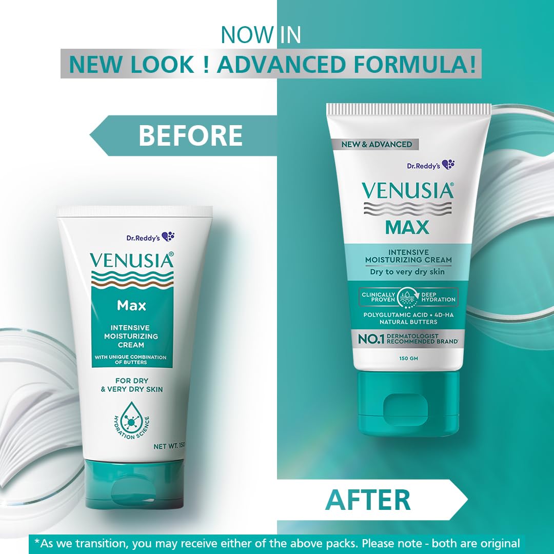 Dr Reddy's Venusia Max Intensive Moisturizing Cream - 150 gms (Pack of 3)