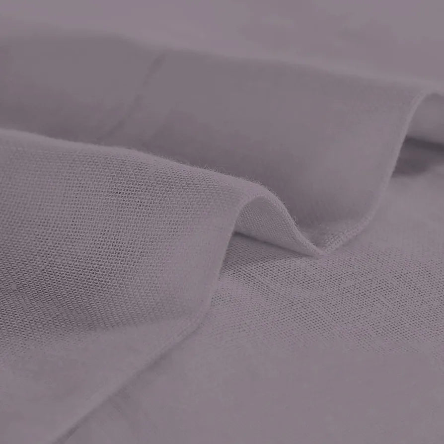 Cloth Fusion Cotton Feel Sheer Door Curtains 7 Feet Long Set of 2 Semi-Transparent Lavender
