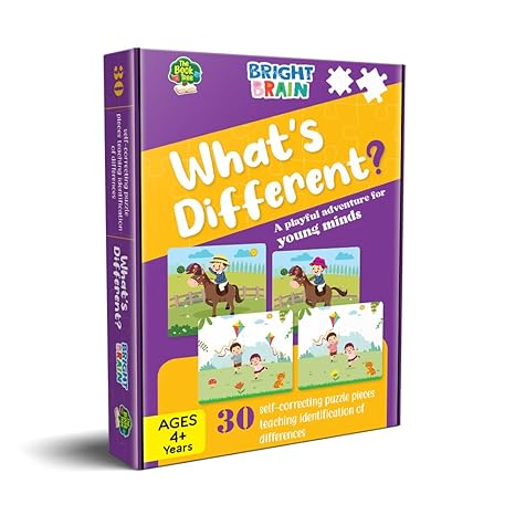 The Book Tree Bright Brain What's Different 30 Piece Jigsaw Puzzle for Preschoolers Educational Toy