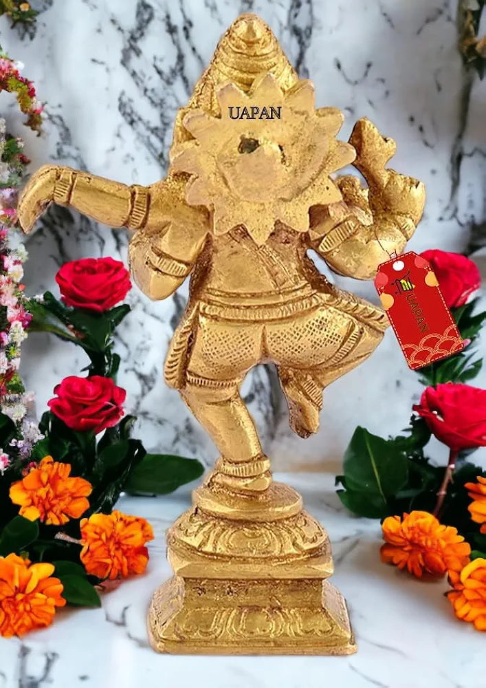 Uapan Brass Dancing Ganesha Idol Pooja Pooja Temple Daily Worship Brass Material Ganesh Brass Idol