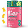 Carbamide Forte Veg Collagen Support Gummies, 60 Gummies | Collagen Supplements for Women & Men for Skin & Hair - Mango Flavour, 250 Grams, 60 Servings