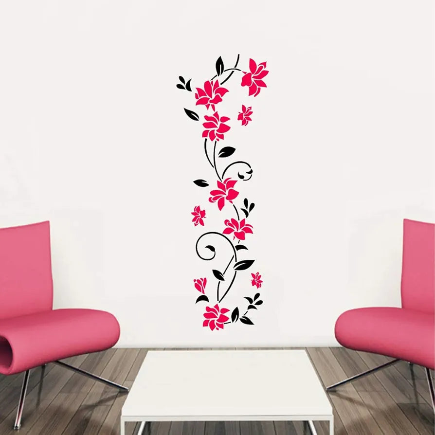 Decal O Decal Vinyl Floral Vine Art Wall Stickers Self Adhesive