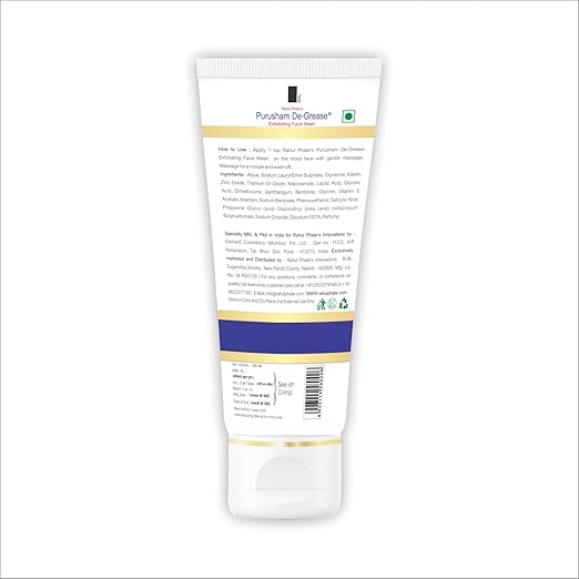 Rahul Phate's Research Product Purusham De-Grease Exfoliating Face Wash - 100 ml