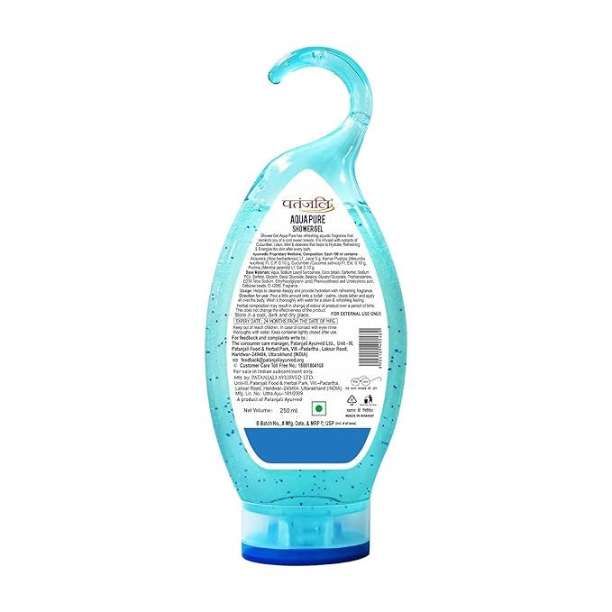 Patanjali Aqua Pure Intensive Hydration Shower Gel - 250 ml (Pack of 3)