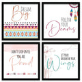 Kotart Dream Big Photo Frames for Wall Decoration Set of 4