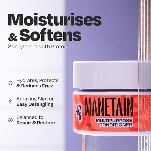 Manetain Multipurpose Hair Conditioner for Curly Wavy and Frizzy Hair  - 200 gms