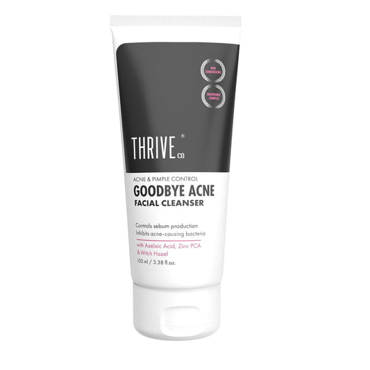 ThriveCo Goodbye Acne™ Face Wash | Reduces Acne-Causing Bacteria & Sebum Production | Men & Women (Facewash 100ml)