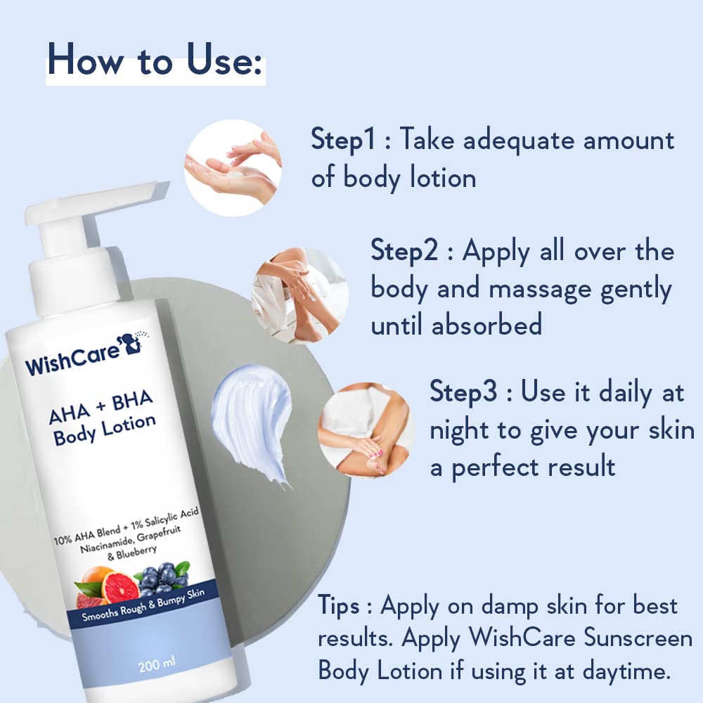 WishCare 10% AHA + 1% BHA Body Lotion - 200 ml