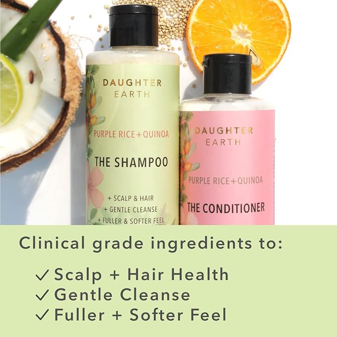 Daughter Earth the Shampoo With Purple Rice & Quinoa for Nourishment & Hairfall Rescue With Dandruff & Frizzy Hair - 250 Ml