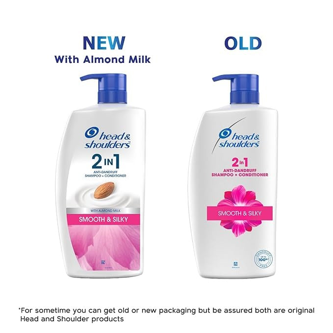 Head & Shoulders 2-in-1 Smooth and Silky Anti Dandruff Shampoo + Conditioner - 1 Litre