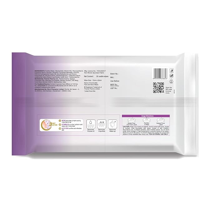 Lacto Calamine Oil Control Face Wipes & Daily Cleansing Face Wipes Combo