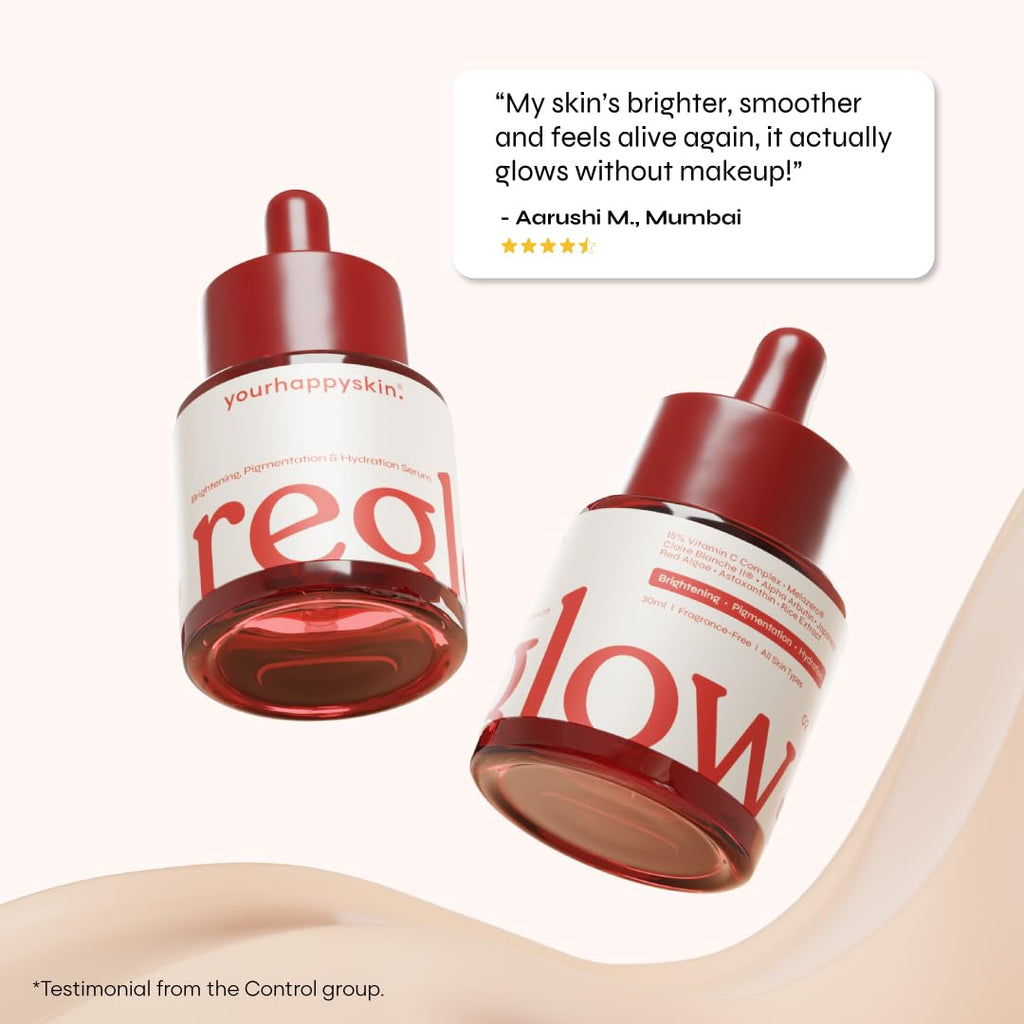 Reglow Face Serum | 15% Vitamin C Complex, Claire Blanche II, Melazero & Hyaluronic Acid |Advanced Pigmentation Control, Dark Spots, Protects Against Pollution and UV | 30 ML