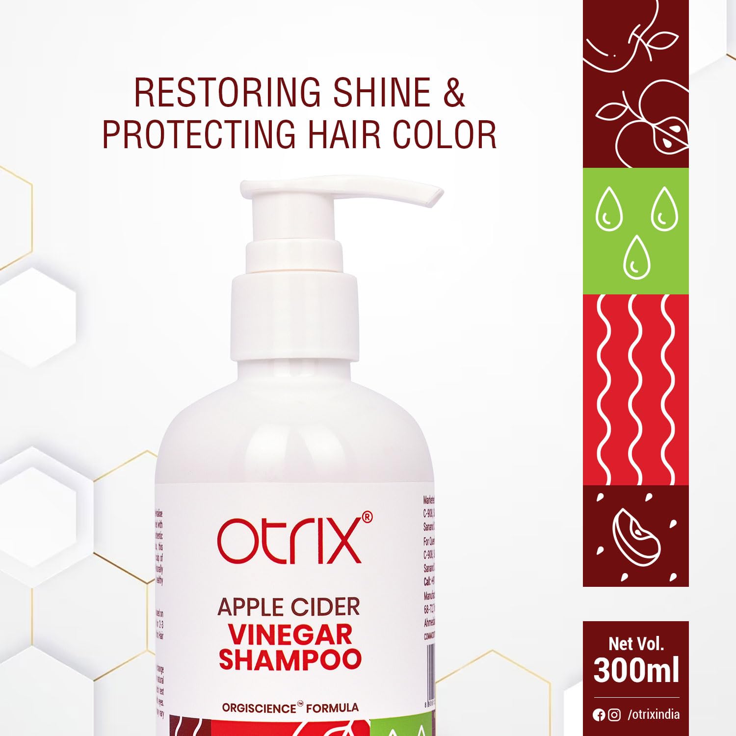 Otrix Apple Cider Vinegar Shampoo - 300 ml