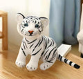 Tickles Siberian White Tiger Soft Stuffed Plush Animal Toy for Kids Color White 25 cm