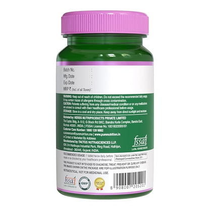 Pure Nutrition Naturals Biotin 10000 mcg from Natural Sesbania Extracts - 60 tabs (Pack of 2)