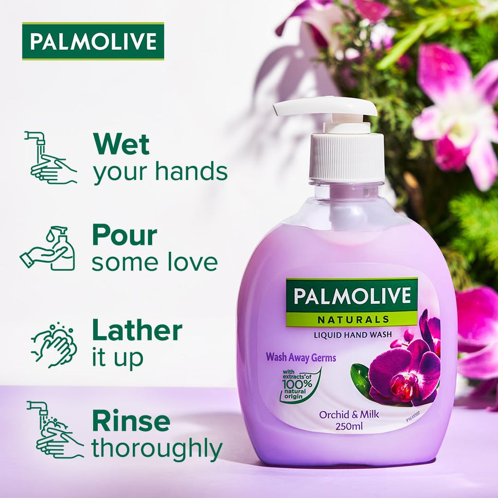 Palmolive Naturals Black Orchid & Milk Liquid Hand Wash, 750 ml Refill Pack | Delicate floral fragrance | Hydrating milky foam | Softens hands