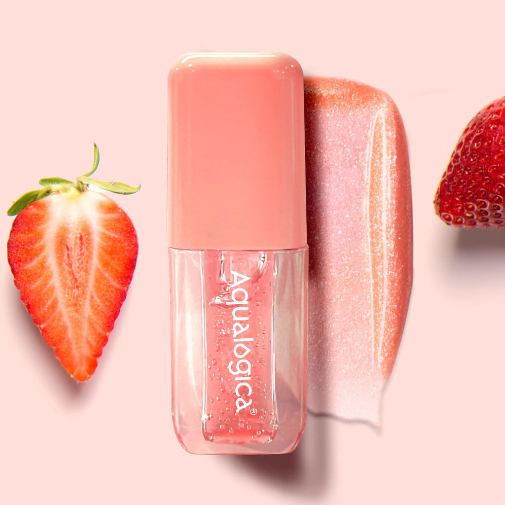 Aqualogica Plump+ Pouty Li-Ph Glossy - Peach Vanilla | Lip Glossy With Strawberry & Hyaluronic Acid | Lightweight, Non-Sticky And Hydrating Formula - 5Ml