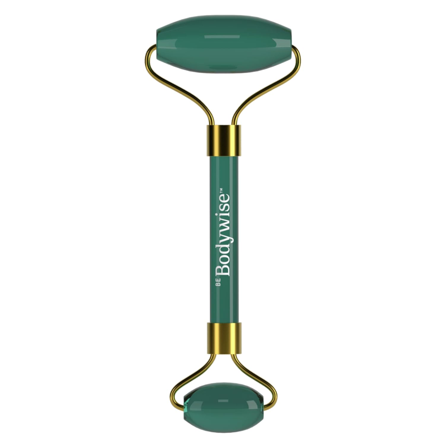 Be Bodywise Jade Roller Massager | 100% Natural Jade Face Roller | Tightens Skin, Reduces Wrinkles & Improves Blood Circulation | Best for Serum Application | Double Sided for Toning & Firming Face