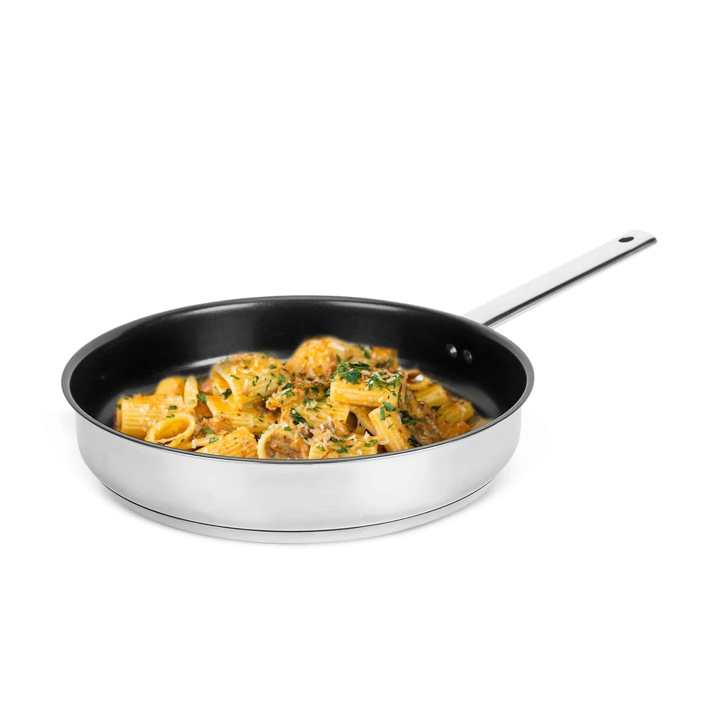 Anko Australia Non-Stick Stainless Steel Frying Pan 24cm 4mm 2-Layer Grill Pan Induction PFOA Free