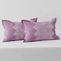Cloth Fusion Glace Cotton Pillow Cover Set of 2 with Envelope Closure Soft Pillow Ogee Lavender