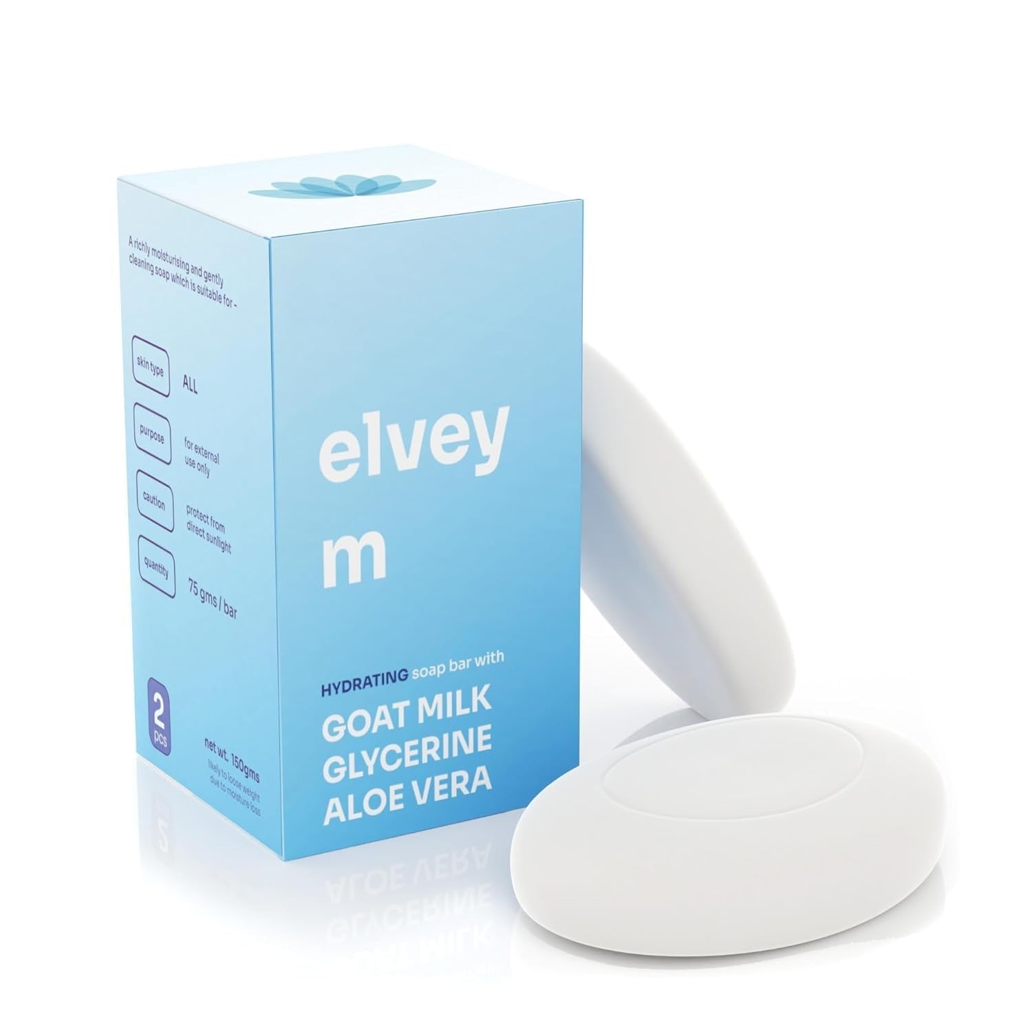 Elvey Essentials M Moisturising Soap With Goat Milk - 75 gms (Pack Of 2)