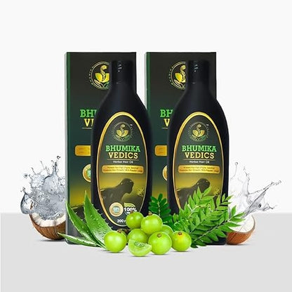 Bhumika VedicsHerbal Hair Oil For Men & Women - 200 ml (Pack of 2)