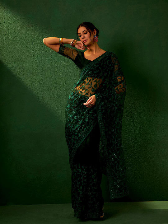 Sangria Embroidered Saree